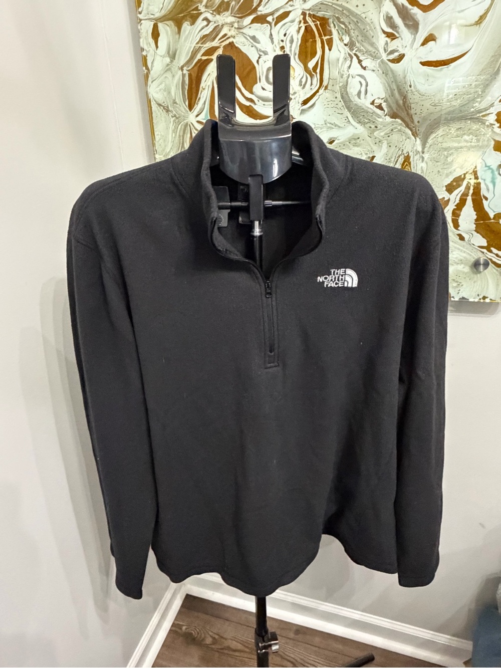 The North Face Men’s Black Half-Zip Fleece Pullover Size XL